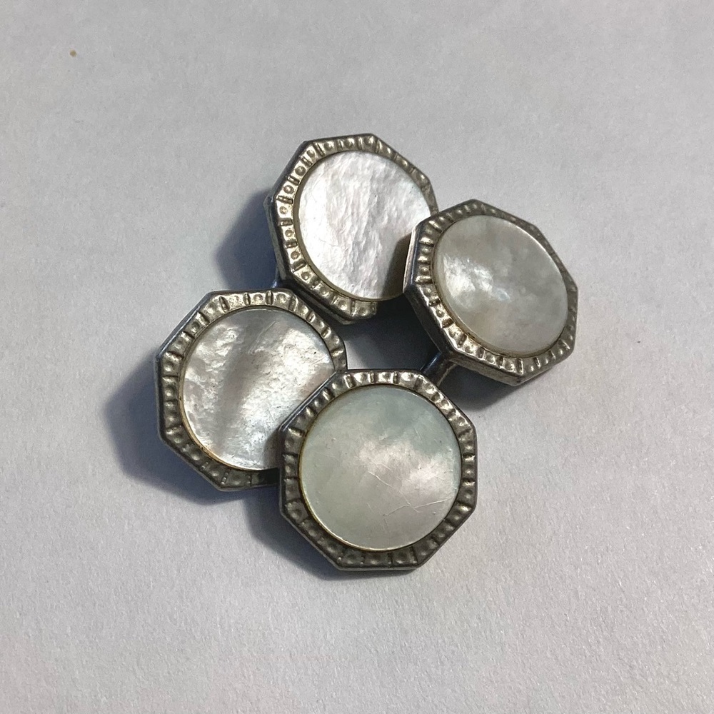 Art Deco MOP Double Sided Antique Cufflinks